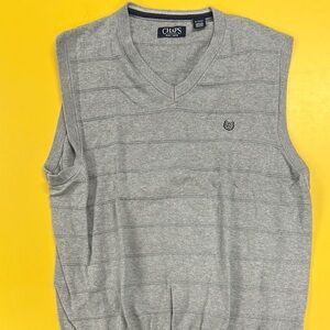 Chaps Light Gray Knit Vest